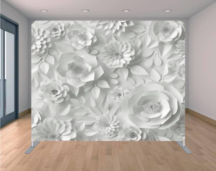 white flower backdrop